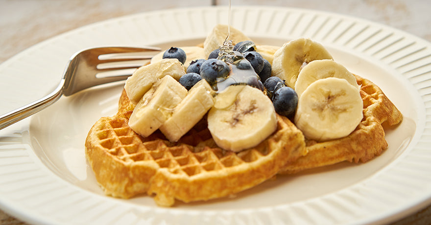 Peanut Butter Banana Waffles