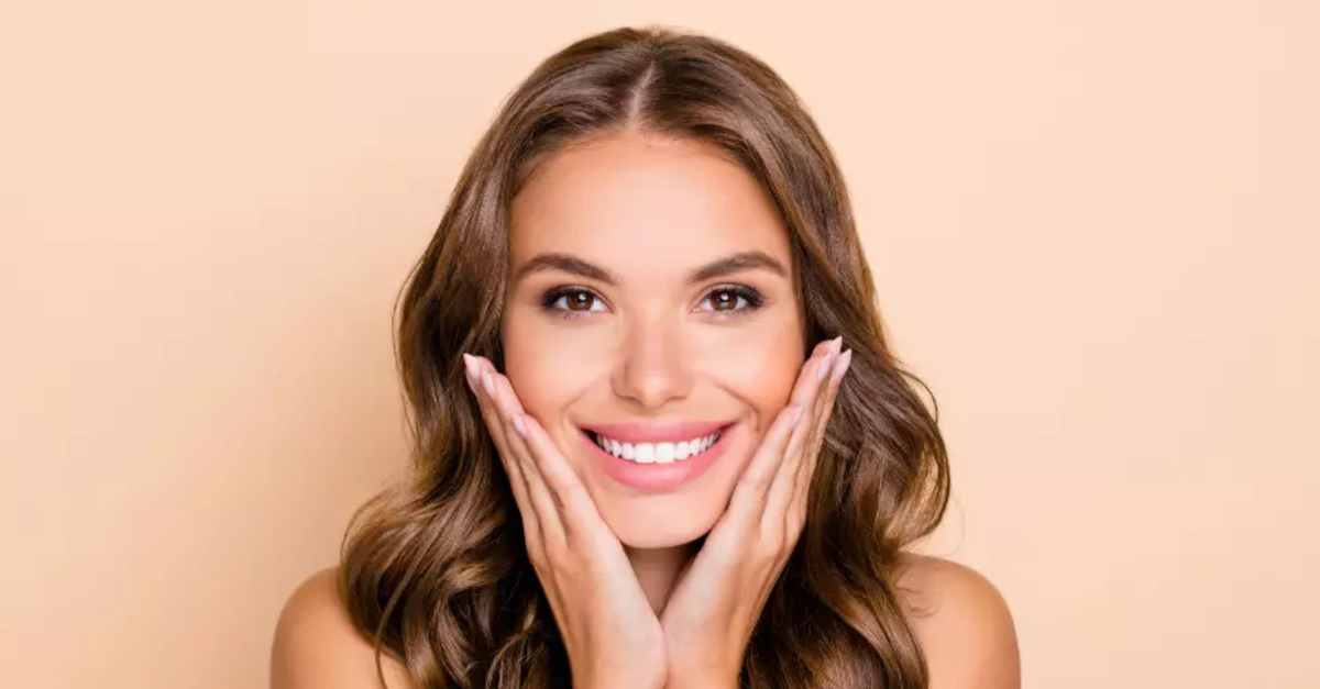 woman with large smile 